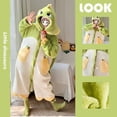 thumbnail image 2 of Pijamas de mujer, bata de dinosaurios Kigurumi, ropa de casa de felpa suave, ropa de dibujos animados Kawaii para adultos, bata de noche, disfraz de Cosplay de Navidad, 2 of 4