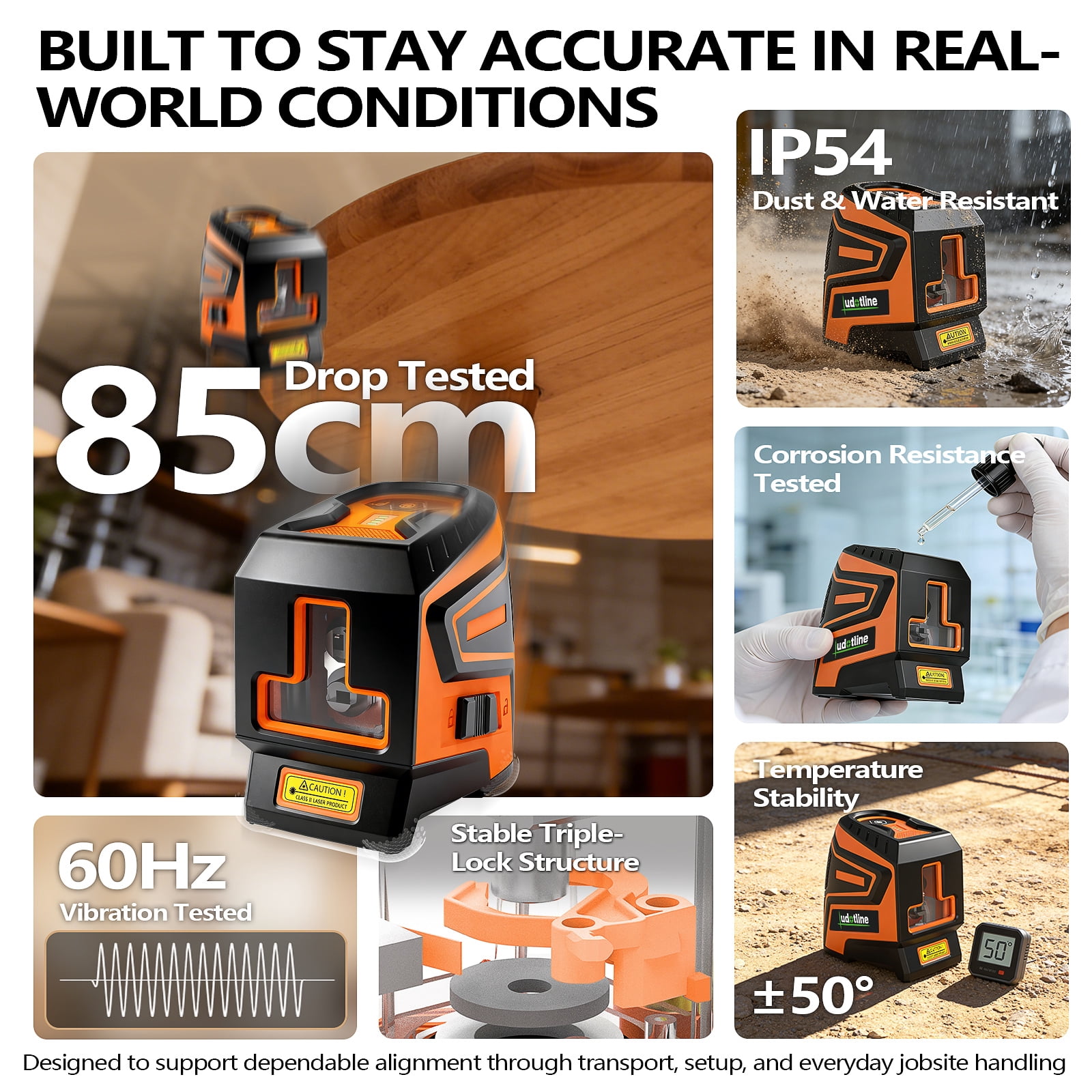 Green Laser Level 2 Line TK011, Ultra Bright Cross Line, 2s Self Leveling,  ±3mm Accuracy, 2200mAh Rechargeable, Shockproof Durable Build for Jobsite (Basic Kit – Magnetic Mount + Hard Case)