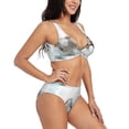 thumbnail image 2 of Daiia Running White Horses Women's Bikini Set Two Piece Swimsuit High Waisted Bikini Adjustable Straps Bikini Perfect for Beach, Pool, and Summer Vacation-Small, 2 of 9