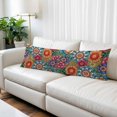 thumbnail image 2 of Boho Teal Flower Body Pillow Covers 20"x54", Spring Bohemia Chic Red Yellow Floral Soft Brushed Microfiber Breathable Throw Pillow Covers, Decorative Pillowcase with Zipper for Couch Sofa Bedroom, 2 of 9