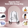 thumbnail image 5 of Drawstring Backpack Bags, 2 Pack Sports Cinch Sack for Gym Yoga Travel Swimming Beach White, 5 of 6
