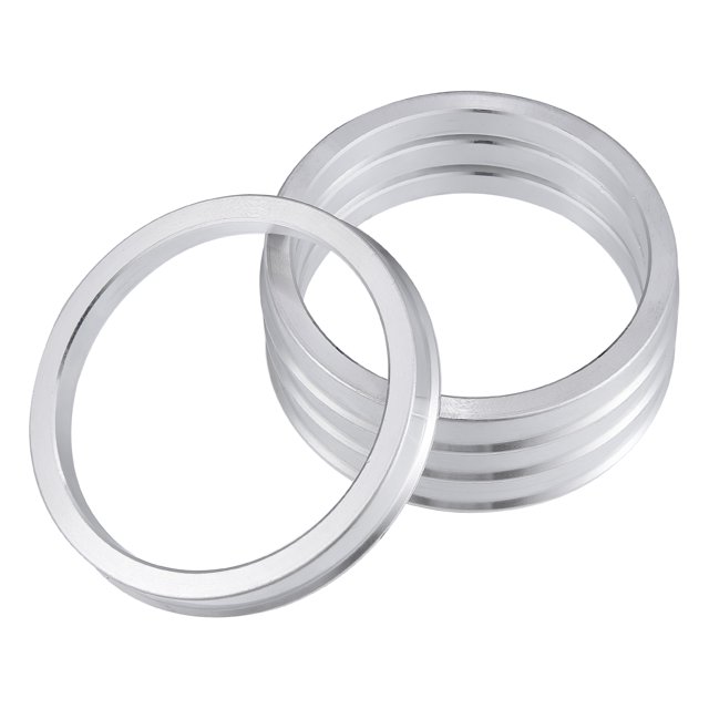 4uds Coche Auto Cubo Centrado Anillos Rueda Diámetro Centro Espaciador Plata Tono 78,1-68,1 mm