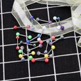 thumbnail image 5 of HOOUN 2pcs Colorful Ball Tongue Rings 316L Stainless Steel Barbell Nipple Ring-Blue, 5 of 9
