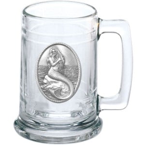 Mermaid Sculpted Pewter Stein Mug