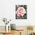 thumbnail image 2 of COMIO  Bathroom Wall Art Red Rose Canvas Prints Art Floral Painting Vintage Watercolour Pink Rose Wall Picture Flowers Poster Home Bedroom Living Room Décor, 2 of 4