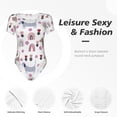 thumbnail image 4 of Saiise Motif Chien Mignon Grenouillère à Manches Courtes Col Rond Pyjama Extensible avec Fermeture à Pression-Moyen, 4 of 7
