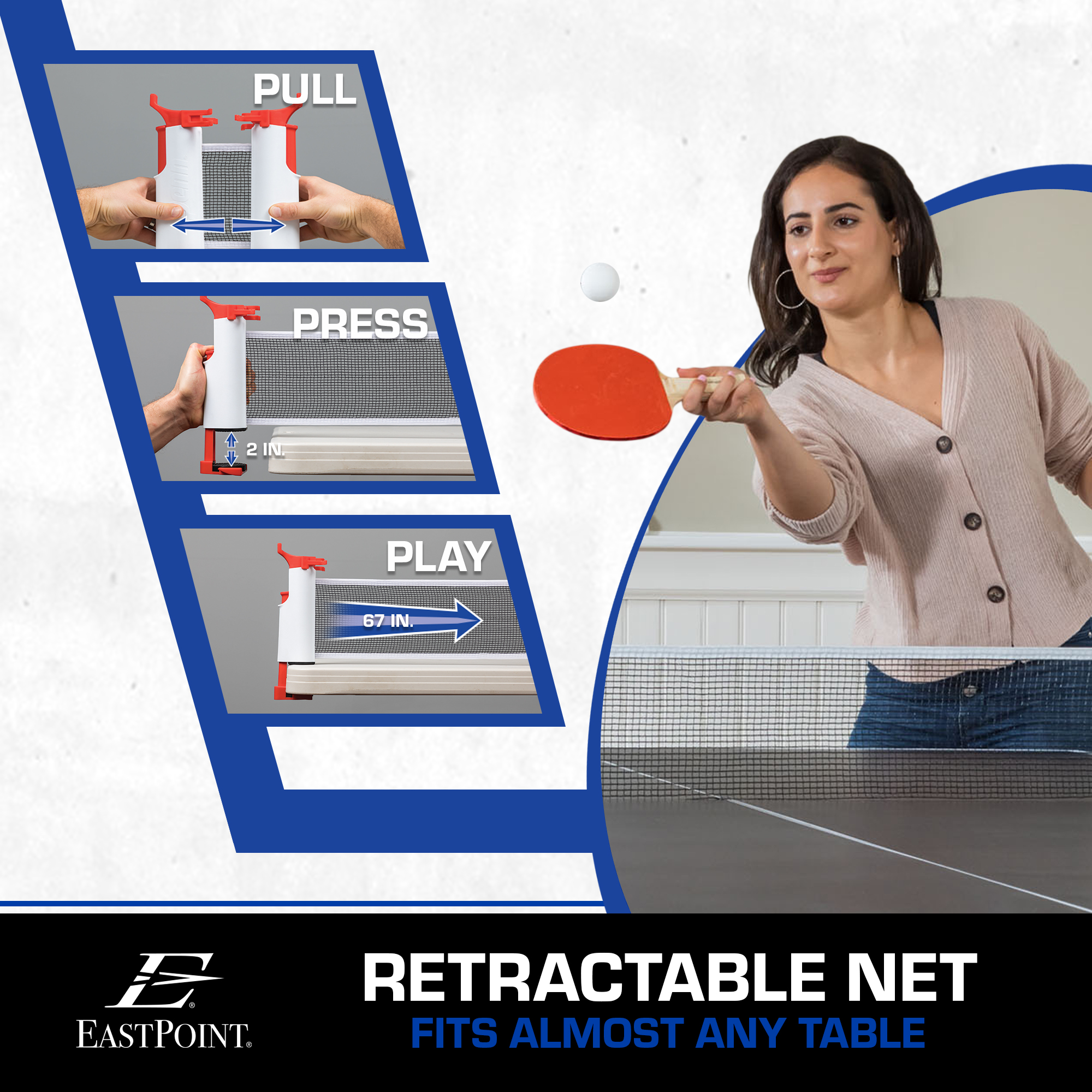 Penn Everywhere Table Tennis Net and Post Set photo 3