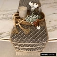 thumbnail image 3 of The HomeCentric Luxury Grey & Beige Table Runner Coffee Table Runner (14 x 36 inch) Moroccan, Boho, Lace, Tassels, Jacquard fabric Table Linen, Geometric Pattern Contemporary Style - Nomad Lace, 3 of 10