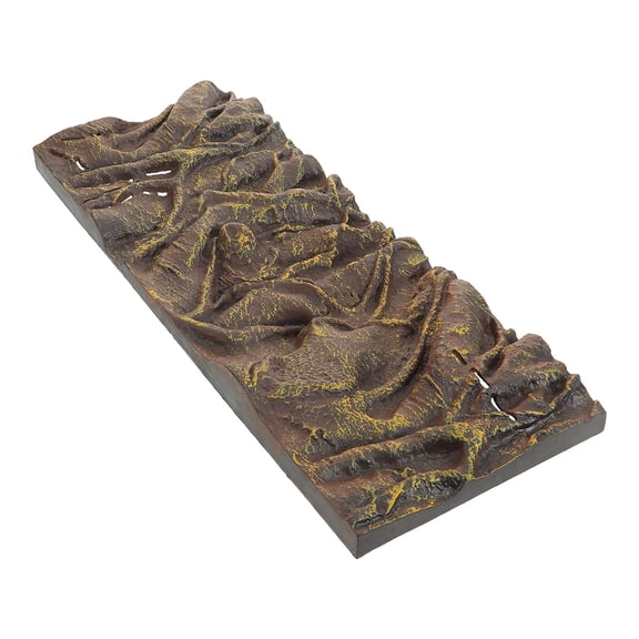 ELAYARD Reptile Tank Decor Black Resin Background 1Pack