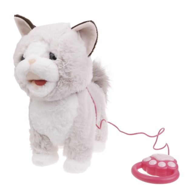 Juguete de peluche de gato eléctrico que camina BANYUO regalo para niños E65D