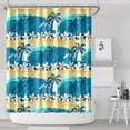 thumbnail image 2 of Boho Tropical Beach Shower Curtain with Vibrant Palm Trees, Waterproof Fabric, Machine Washable, Hooks Included, Summer Beach Palm Trees and Hawaiian Sunset, 2 of 5