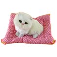 thumbnail image 1 of Simulation Cute Cat Kitten Sound Plush Doll Toy with Sleeping Mat Home Decor, 1 of 11