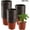 200 PCS, variant on 6 Inch Small Plastic Plant Nursery Pot/Pots 200 Pcs Seedlings Flower Plant Container Seed Starting Pots Indoor Outdoor (Red)