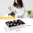 thumbnail image 5 of Butterfly Portable PU Leather Jewelry Organizer with Removable Compartment, Bracelet Holder, Earring Organizer, and Jewelry Boxes, 5 of 6