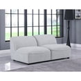 thumbnail image 2 of Meridian Furniture Miramar Grey Durable Linen Textured Modular Sofa, 2 of 7