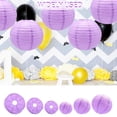thumbnail image 5 of Faroles de papel redondos de 20 a 30 cm, color morado, 6 unidades, de Yosawa, 5 of 5