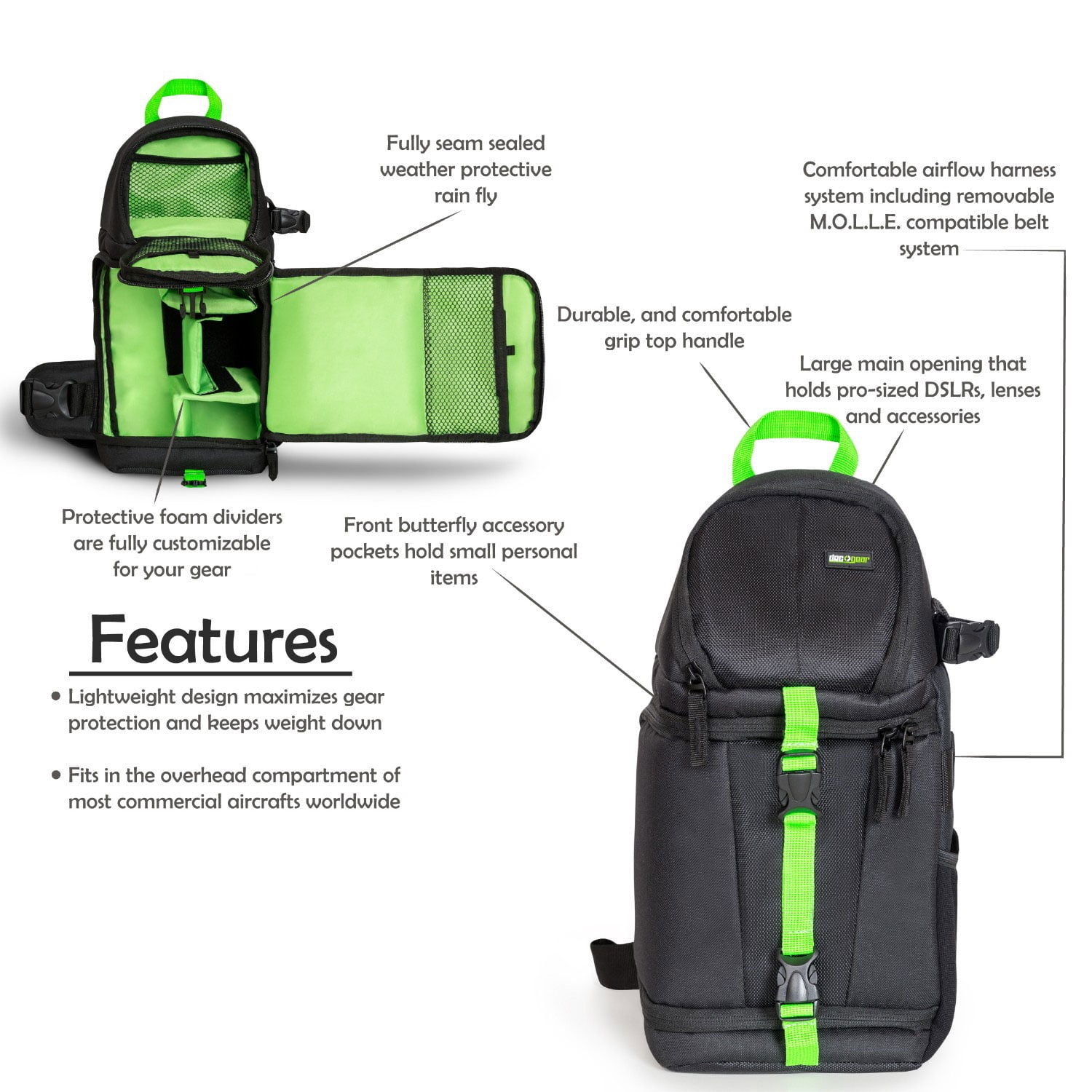 camera sling backpack