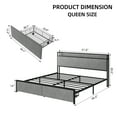 thumbnail image 2 of Homhougo Queen Bed Frame with Headboard and Storage, Drawers Platform Bed Frames with Outlets, Sturdy, Noiseless, No Box Spring Needed, Easy Assembly, 2 of 10