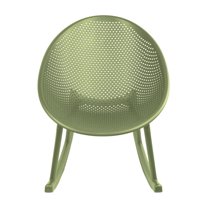 2xhome Patio Rocking Chair | Oval Egg Shaped Lounge Rocker | All Weather Plastic | Modern Accent Side Chair for Indoor or Outdoor Use, Green, Set of 1, 1 piece