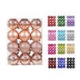 thumbnail image 2 of CHGBMOK Christmas Balls Ornaments Small Shatterproof Christmas Baubles Mini Xmas Tree Hanging Ball for Holiday Wedding Party Decorations (Rose Gold, 2.36" 24pcs), 2 of 6