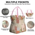 thumbnail image 3 of Pioneer Flower Drawstring Lunch Bag Women - Drawstring Lunch Bag Insulated for Work Office - Stain-Resistant Large Lunchbags for Women with Multi-Pockets, 3 of 6
