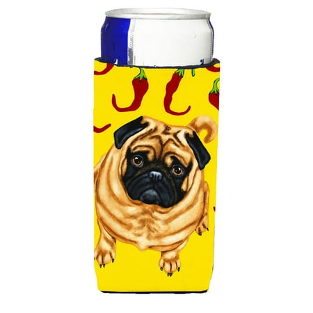 

Carolines Treasures AMB1412MUK Pick a Pepper Pug Ultra Beverage Insulators for slim cans Slim Can multicolor