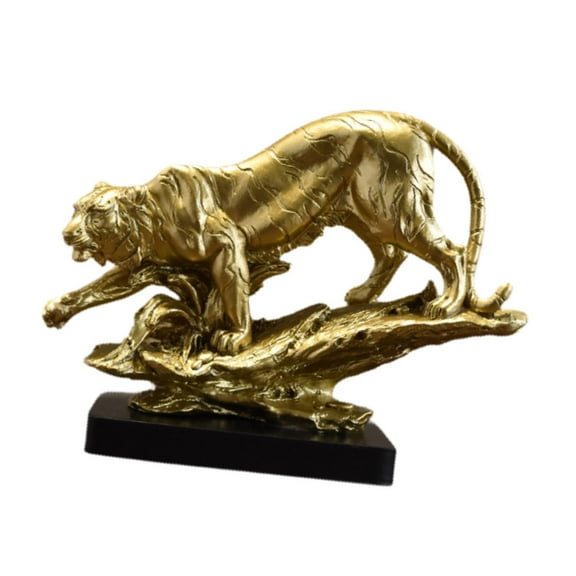 jicheng Resin Figurine Artwork Collectible Tiger Statue for Office Living Room Shelf