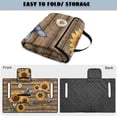 thumbnail image 4 of SEANATIVE Foldable Golf Cart Seat Cover, Easy to Carry, Portable Golf Cart Towel Blanket for 2-Person Seats, Fit for EZGO TXT/RXV, Club Car DS, Sunflower Daisy Butterfly Wood Grain, 4 of 7