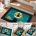 thumbnail image 6 of Halloween Washable Small Entryway Area Rugs 2'x3', Witch Cat Castle Low Pile Throw Rug Non-Slip Sturdy Edge Binding Carpet for Front Door Floor Room Entry, 6 of 9
