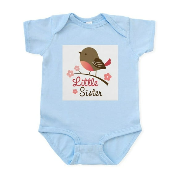 CafePress - Little Sister Body Suit - Baby Light Bodysuit, Size Newborn - 24 Months
