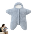 thumbnail image 5 of larppty Baby Starfish Onesie, Cute Thick Fleece Wearable Soft Newborn Baby Infant Warm Swaddle Wrap Sleeping Sack, 5 of 7