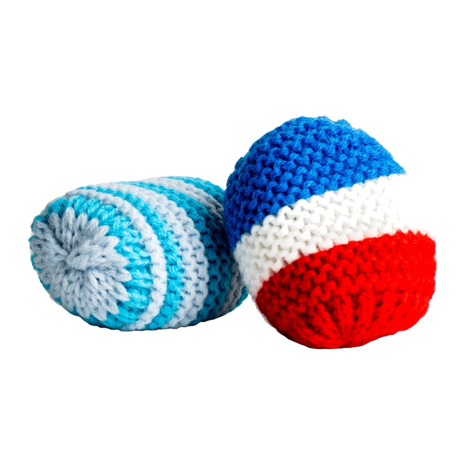 Crochet Footbag 2-Pack – 2.25 x 2 in, 40g Kick Sack Balls for Adults & Kids, Juggling & Stress Relief Toy