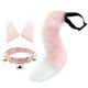 thumbnail image 4 of Disfraces de de Halloween de anime de felpa, 1 par de pinzas para el cabello con orejas, colr de con campana, vestido de Lolita para accesorios de Rosado Hugo Traje de juego de cosplay, 4 of 6