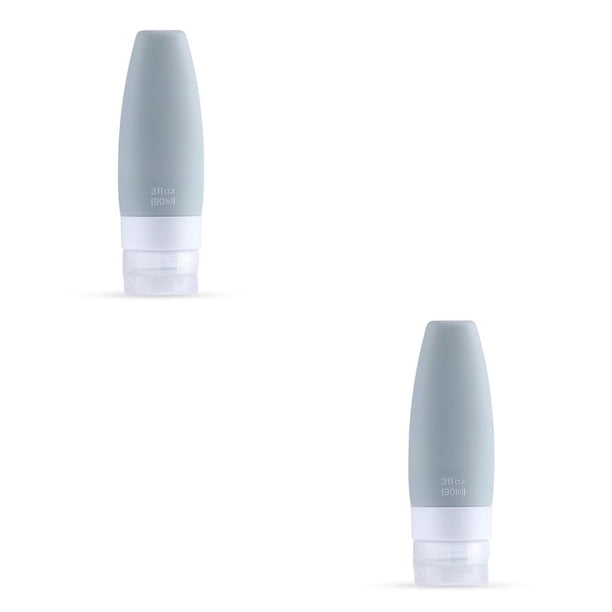 Matsuzay Botella dispensadora de viaje Gel de ducha de dientes Artículos de tocador Tubo exprimidor Contenedor dispensador Cuidado personal Azul 90ML 2Conjunto
