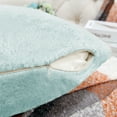 thumbnail image 5 of Home Soft Things Faux Fur Throw Pillow Cover 4 Piece Set-Spa Blue - 20" x 20", 5 of 9