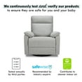 thumbnail image 3 of DaVinci Suzy Swivel Glider Recliner Chair, Frost Grey, 3 of 6