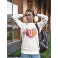 thumbnail image 2 of Luv - Heart Shaped  Design. Sweatshirt Women -Image by Shutterstock, Female x-Large, 2 of 4