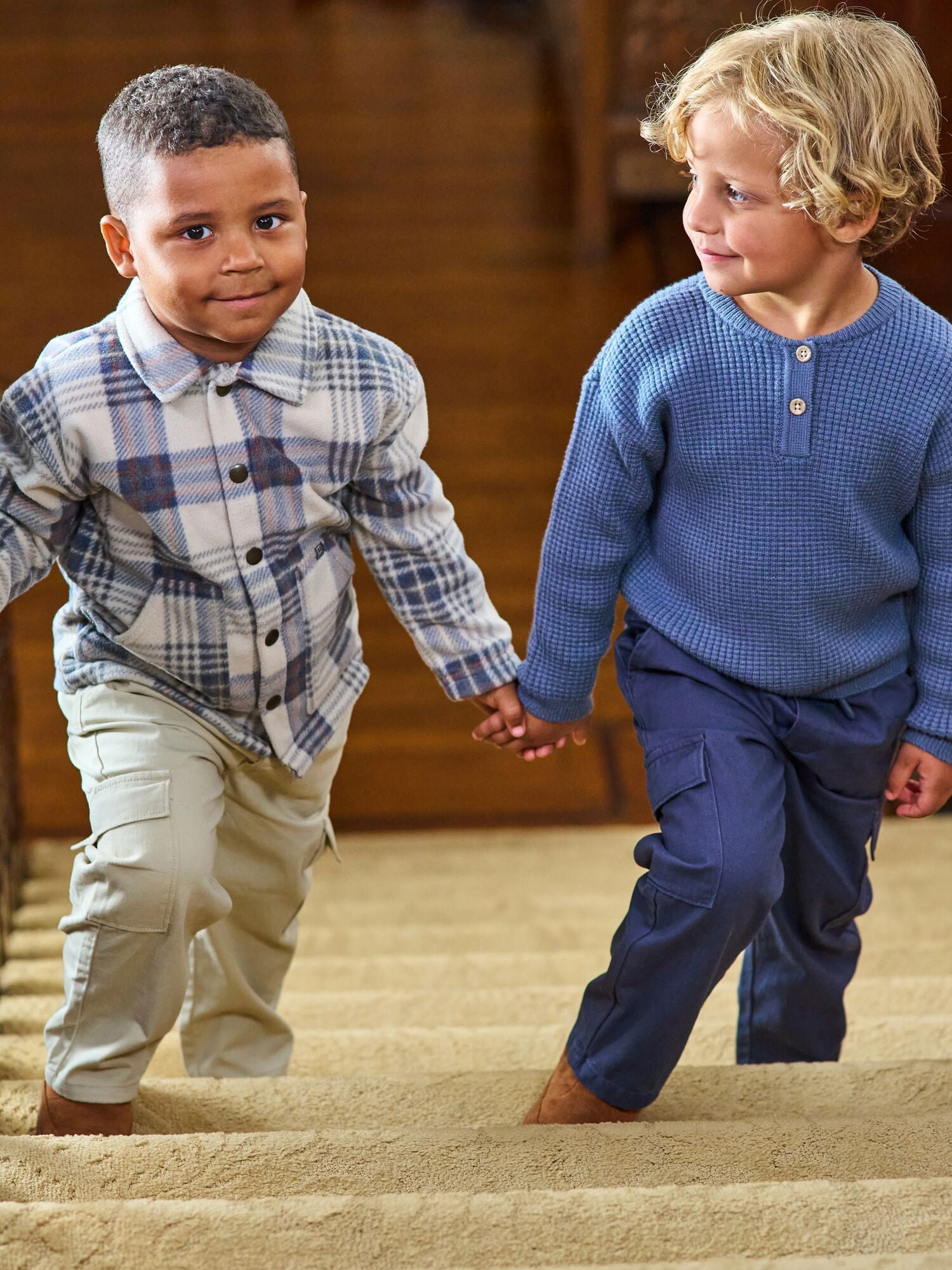 Modern Moments by Gerber Toddler Boy Waffle Henley Sweater Knit, 12 Months - 5T