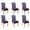 Marbre Violet &, variante sur Housses de Chaise pour Salle à Manger Ensemble de 6 Housses de Chaise Extensibles Amovibles Lavables pour Cuisine Maison Fête Hôtel Cérémonie de Mariage, Taille Universelle (Cœur d'Amour)