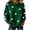ZC4 Dark Green, variant on St Patricks Day Sweatshirt Women Shamrock Clover Knit Sweater Irish Ireland Oversized Tops Long Sleeve Crew Neck Tunic Blouse Beige L