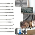 thumbnail image 4 of 10 Pcs Mini Diamond File Set, 3x140mm Small Needle Files Flat Needle Square Round Shape Curved File Tool for Metal Jewelers Glass Wood Carving Craft, 4 of 7