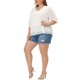 thumbnail image 2 of Plus Size Chiffon Tops for Women's Babydoll Long Sleeve Swiss Dots Blouses White 3X, 2 of 5