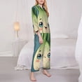 thumbnail image 3 of Saiise Adorable Kawaii Fennel Character Print Women Soft Pajama Sets,Long Sleeve Sleepwear Button Up 2-Piece Pjs Lounge Sets-X-Large, 3 of 7