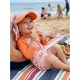 thumbnail image 5 of BemeyourBBs Toddler Baby Boy Girl Crab Swimsuit Infant Bathing Suit 3 Piece Rash Guard Set Crab Print Zipper Long Sleeve Swimming Tops Swim Trunks Shorts Set Sun Cap Summer Swimwear Beachwear, 5 of 9