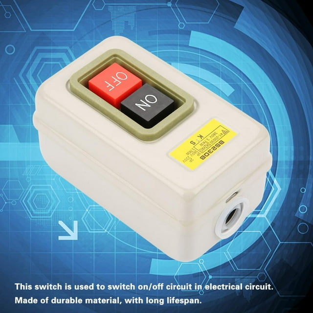 Interruptor De Botón Pulsador AC380V, Interruptor De Encendido Y Apagado Automático, Interruptor De Botón Pulsador De Alimentación Para Componentes Industriales, Suministros De
