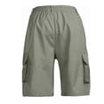 thumbnail image 4 of Pantalones cortos de trabajo para hombres ANGGREK OD verdes con cintura ajustable, 4 of 8