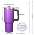 thumbnail image 2 of 40oz Tumbler with Handle and Straw, Vacuum Insulated Stainless Steel Travel Mug, Fits Car Cup Holder, Gradient Print, 2 of 6