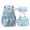 Blue#090, variant on 3 Piece Tie Dye Backpack Set, Pink Purple Gradient Laptop Bag with Lunch Box & Pencil Case, Large Capacity 15.6 Inch Water Resistant School Bookbag for Teens Women College Travel Essentials