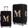 thumbnail image 1 of 2022 New Luggage Cover Protective Suitcase Trolley Dust-proof Cover 18 To 28inch Gold Pattern Elastic Travel Protective Case 8gold M S, 1 of 6
