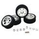 thumbnail image 4 of 4 ruedas y neumáticos RC, neumáticos y llantas RC, pieza de actualización RC, repuesto para Wltoys plateado, 4 of 9